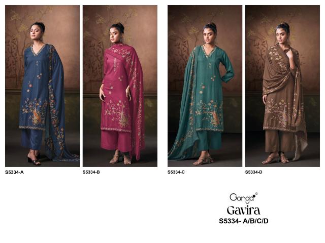 Ganga gavira 5334 buy dress materials wholesale online